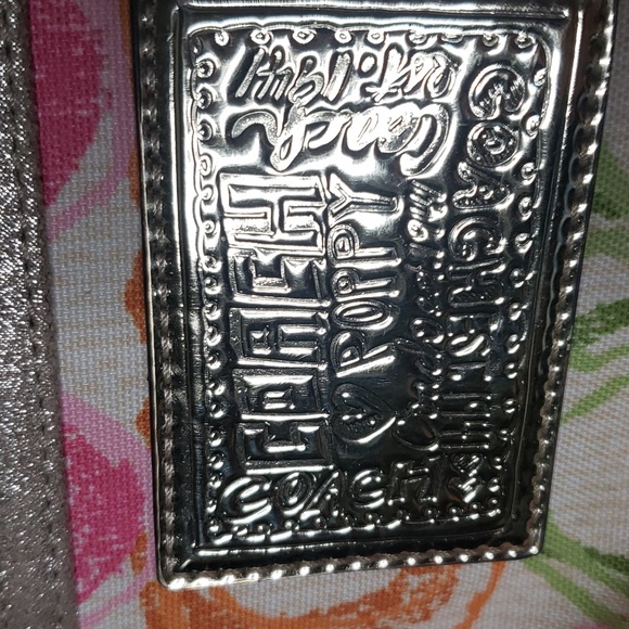 COACH Poppy Signature Summer Large Bag Purse Spacious Zipper closure EUC - Picture 3 of 16